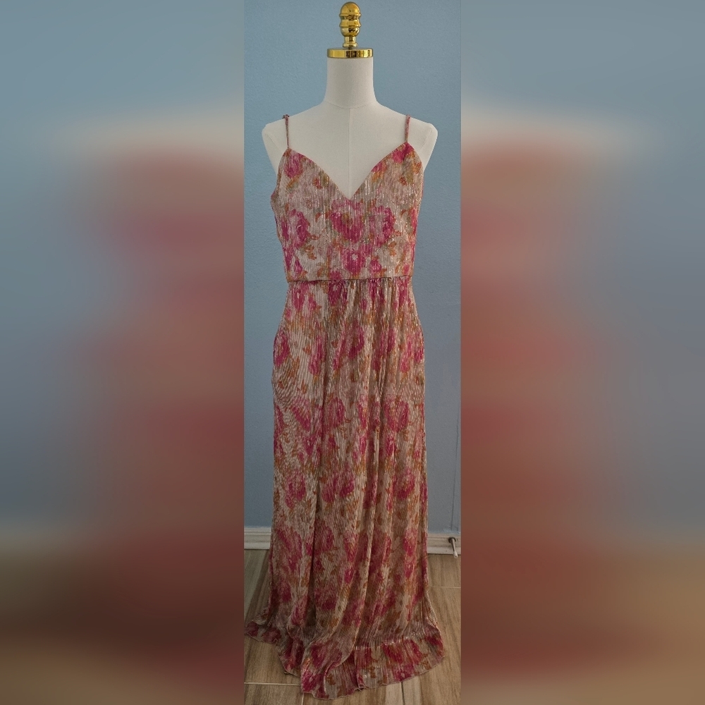 Dress the Population Pink and Gold Chrissy Gown